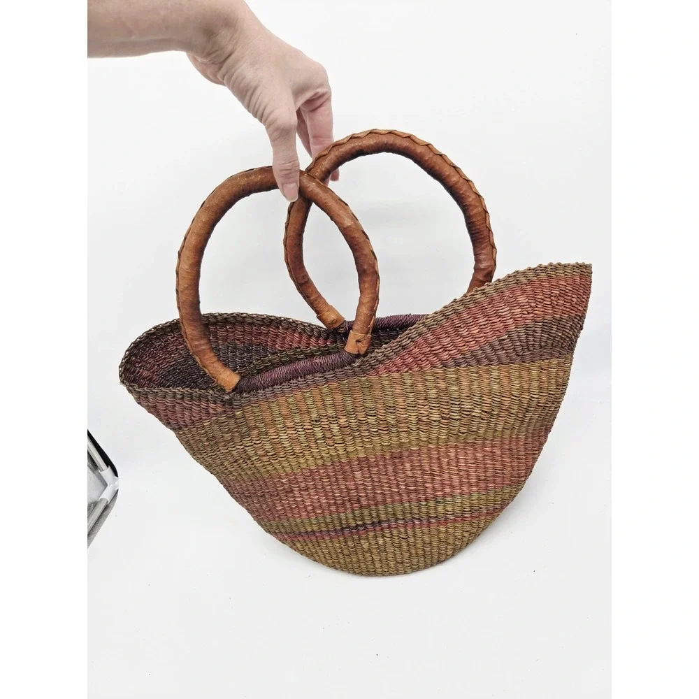 African Ghanian Bolga Basket Bag 11